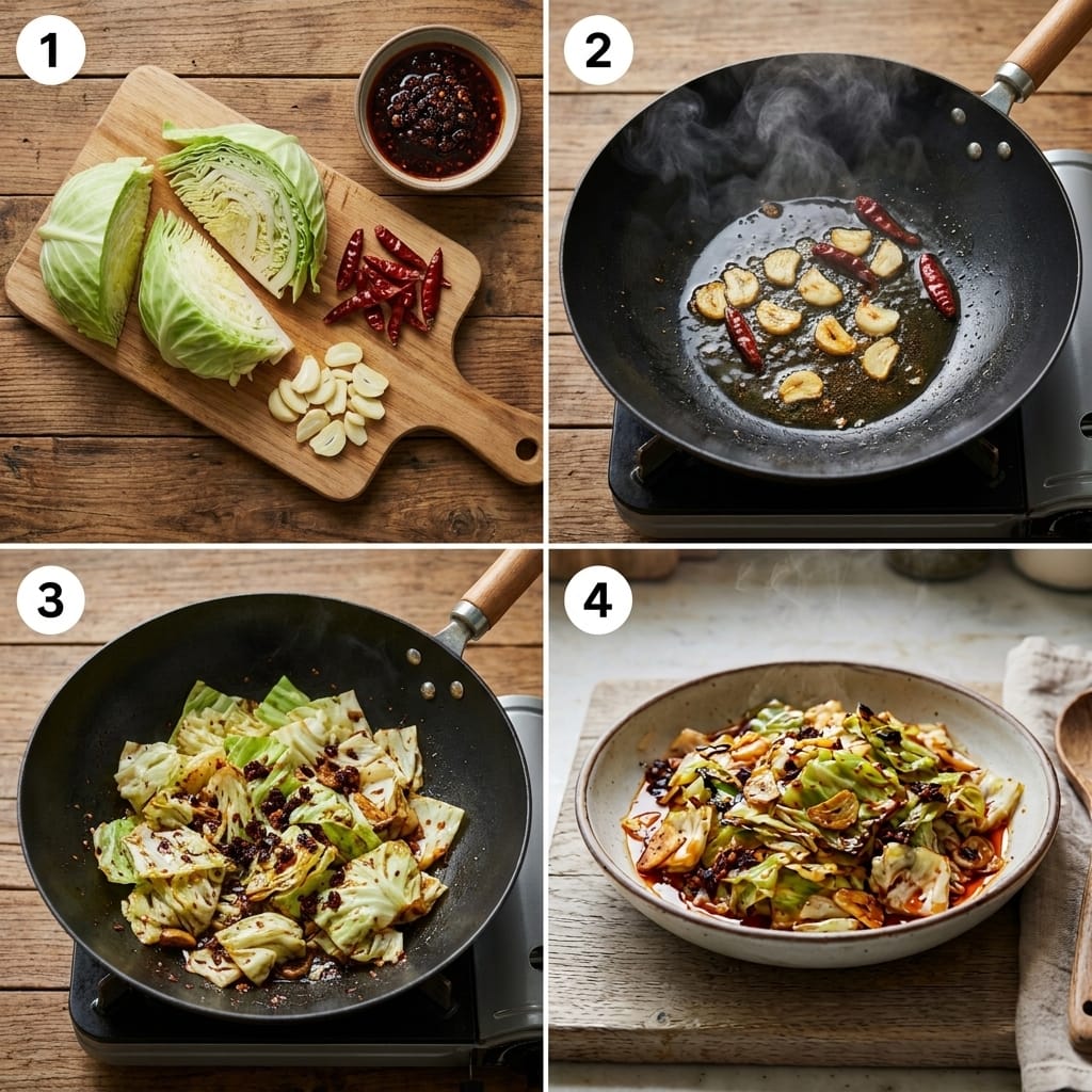 Crispy Chili Crisp Cabbage Stir-Fry