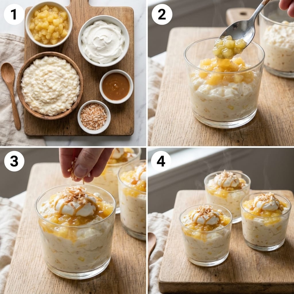 Hawaiian Cheesecake Fruit Fluff Cups