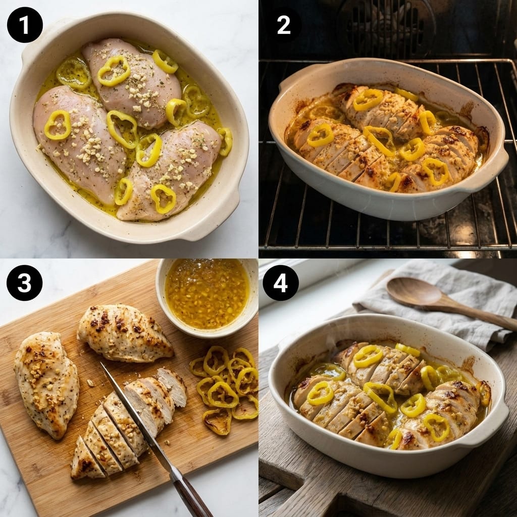 No-Fuss Banana Pepper Chicken Bake