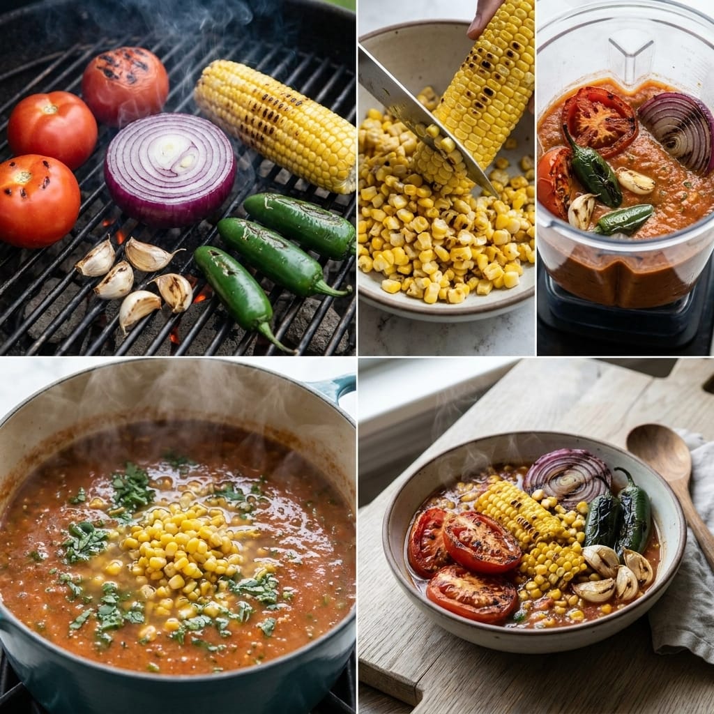 Fire-Roasted Homemade Salsa with Charred Corn