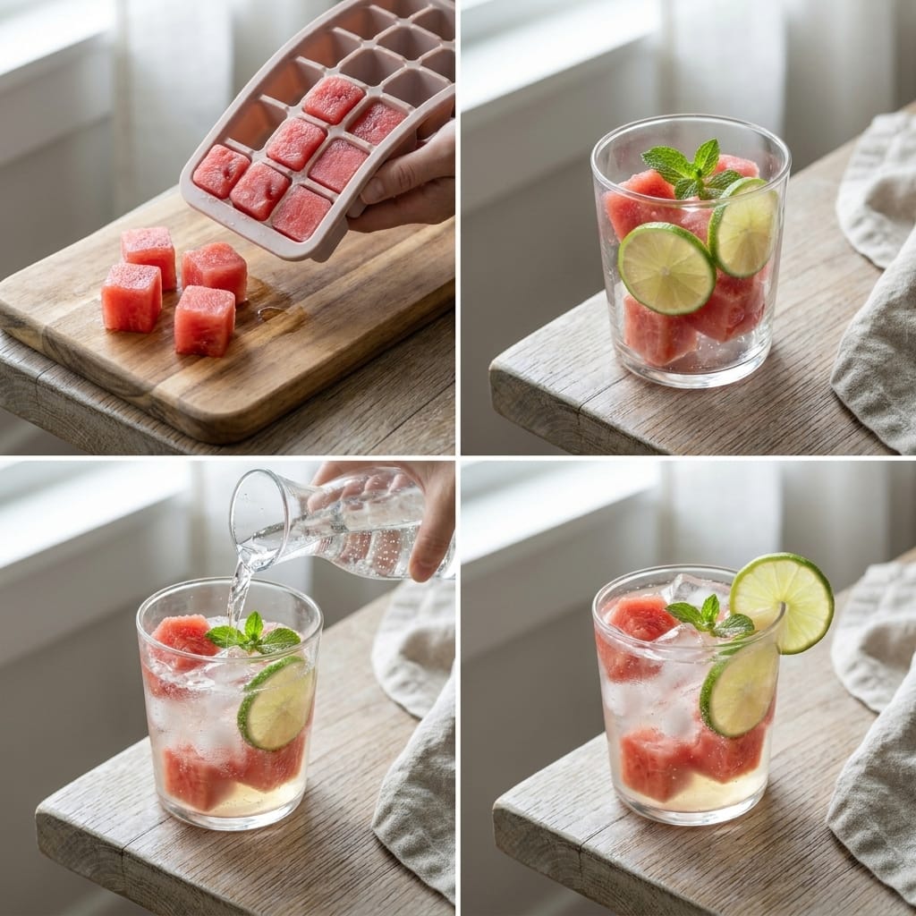 Sparkling Watermelon Lime Refresher for Hot Summer Days